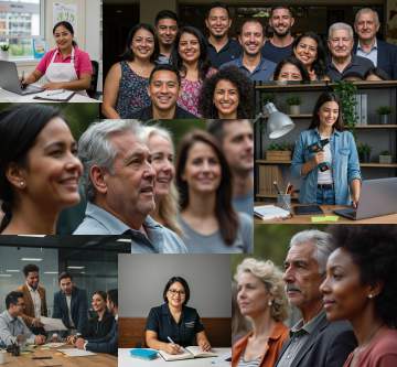 Entrepreneurs and small business owners of all ages attending diverse, on-demand business courses designed to support real growth through monthly subscription.