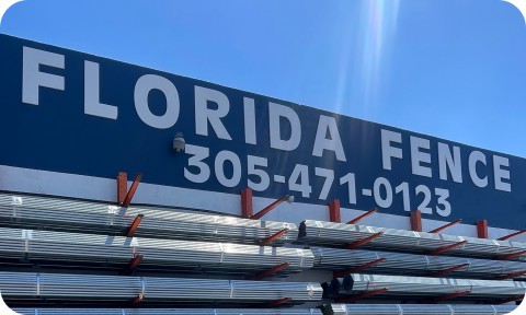 PVC wall-mounted outdoor commercial sign in blue and white